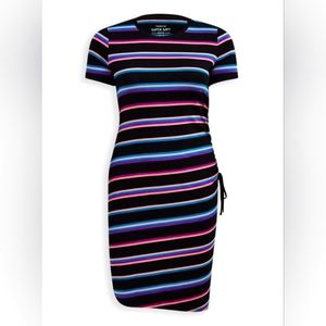 Torrid 00X SUPERSOFT Mini Tshirt Dress Unicorn 🦄 Rainbow🌈 Stripes
